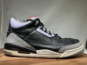 Nike Air Jordan 3 2001 retrò nero cemento taglia 14 III Flight Force 1988 OG VINTAGE - Foto 1 di 12