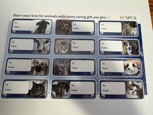 Pegatinas de felicitación de Navidad BC SPCA COLECCIONABLES - Imagen 1 de 2
