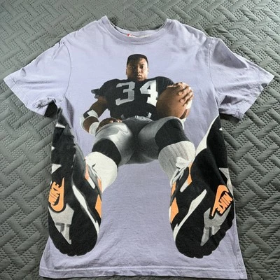Bo Jackson Vintage Nike T-Shirt, Size L, All Over Graphic Print NFL - Image 1 of 4