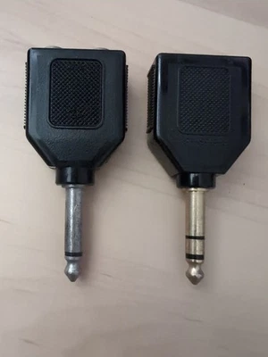 Double Mono Jack to Mono/Stereo Jack Adapter Plug Lot Vintage Radio Shack Japan - Image 1 of 4
