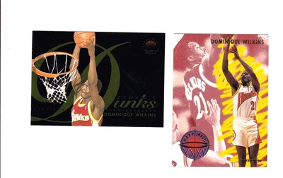 Dominique Wilkins 1994 Skybox Premium DYNAMIC DUNKS D9, 1994 Sharp Shooters #10 - Image 1 of 2