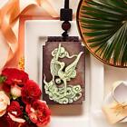 Collier pendentif grue de jade bijoux vintage chinois colliers naturels designer