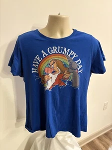DISNEY HAVE A GRUMPY DAY MENS T SHIRT SIZE LARGE BLUE - Picture 1 of 2