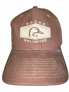 Ducks Unlimited Entenkopf Filz Patch auf brauner Mütze Kappe Druckknopflasche Baumwolle - Bild 1 von 12