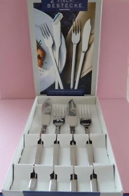 Tchibo 2 Fischbestecke Edelstahl 18/10 4 teilig in OVP komplett - Bild 1 von 3