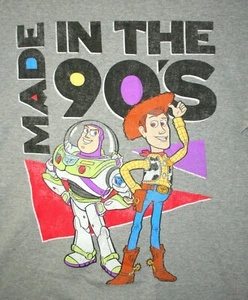 Disney Pixar Toy Story Buzz Lightyear & Woody Made in The 90's T-Shirt New NOS L - Picture 1 of 2