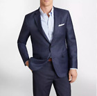 2023 PETER MILLAR Navy Blue Plaid Suit Blazer Sport Coat 52R Wool