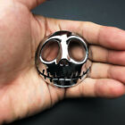 Chrome Jack Skellington Skull Pumpkin Face Car Emblem Motorcycle Badge Sticker