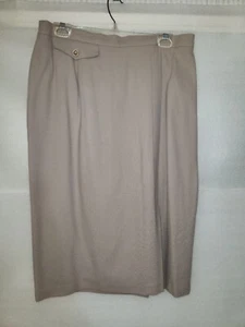 Alfred Dunner Womens Classic Wool Skirt Size 18 Fully Lined Tan NWT - Picture 1 of 4