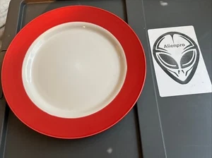 2- Plates Only Royal Norfolk 10 1/2" Dinner Evening Formal Plate Red/White - Picture 1 of 3