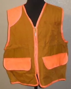 Men's XL SafTbak Full Zip Hunting Vest Blaze Orange - Picture 1 of 7