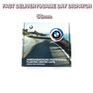 Floating Genuine BMW 50th anniversary 7 Series Alloy Wheel Centre Caps 56mm X 4 - Picture 1 of 1