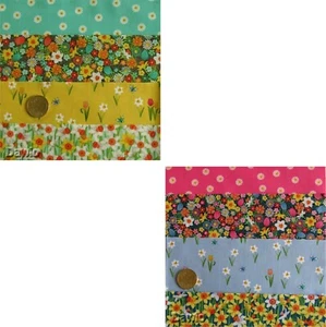 Stoffpaket 4 Stoffe je ca. 20x25cm bunt Patchwork Scraps Deko Quilt Stoff - Bild 1 von 3