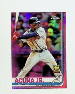 2018 Ronald Acuna Jr Topps Chrome #117 Rookie Pink Refractor