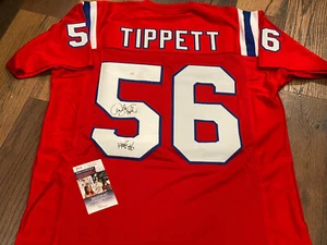 Autographed Andre Tippett HOF 08 New England Patriots Custom Jersey, JSA COA - Picture 1 of 10