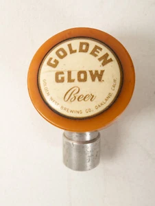 Golden Glow Beer Tap Handle (B9C) West Brewing (JSF6) Oakland California Catalin - Picture 1 of 11