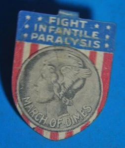 Fight Infantile Paralysis Badge-Pinback - Picture 1 of 2