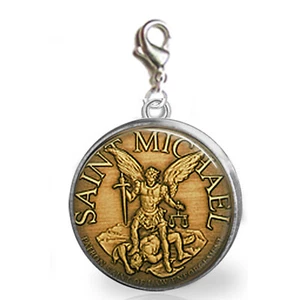 San Miguel LEO Patron Saint Clip Dije Cartera Dije Cremallera Pull Protect LEO - Imagen 1 de 2