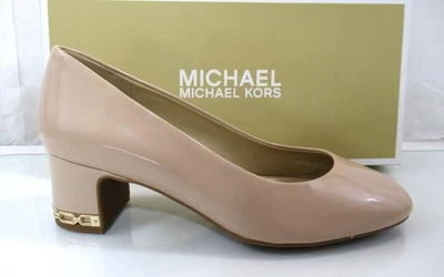 Michael Kors June Flex Mid Pump Block Heel Light Blush Patent Leather Size 7 - Image 1 of 4