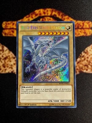YUGIOH • BLUE-EYES WHITE DRAGON • MVP1-ENS55 • SECRET RARE • 1st EDITION • MINT - Image 1 of 4