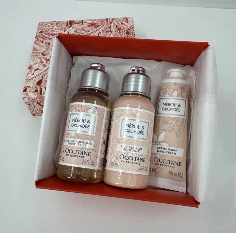 L'Occitane Neroli & Orchidee Gift Set Body Milk Shower Gel Hand Cream - image 1 of 1