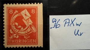 HB All.Bes., SBZ, Thüringen 96 AX w Ur postfrisch ...... MW: 250.- - Picture 1 of 2