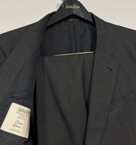 Armani Collezioni Su Misura Bespoke Mens Gray 2 Piece Suit Size 42R W36 X 30 - Picture 1 of 21