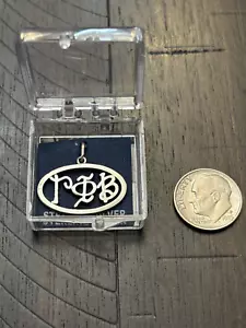 Gamma Phi Beta Collana Argento Sterling Charm Disegno Ovale, LICENZA, NUOVO - Foto 1 di 1