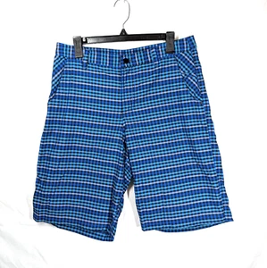 Lululemon pantaloncino uomo taglia 34 Kahuna elasticizzato blu a quadri spiaggia vacanze 11" cucitura interna - Foto 1 di 7