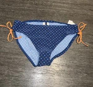 Nautica Bikini Blue Polka Dot Swim Bottoms Size 12 - Picture 1 of 5