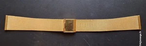Bracelet de montre métal doré mailles fines Stainless steel réglable 18mm - Foto 1 di 4