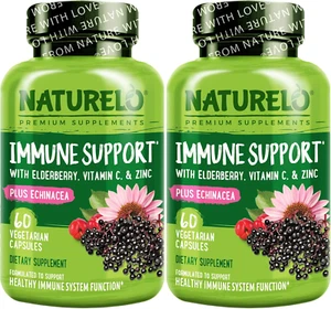 Immune Support – Vitamin C, Elderberry, Zinc, Echinacea – Natural Immunity Boost - Picture 1 of 12