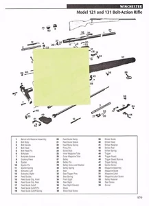 RIFLE WINCHESTER 121.131, ESCOPETA 1300 XTR vista explotada/lista de piezas 2011 anuncio - Imagen 1 de 2