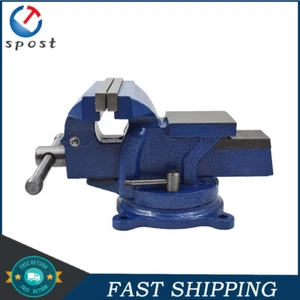 Locking Base Tabletop Clamp Heavy Duty Steel 4Inch Bench Vise With Anvil Swivel - Picture 1 of 8