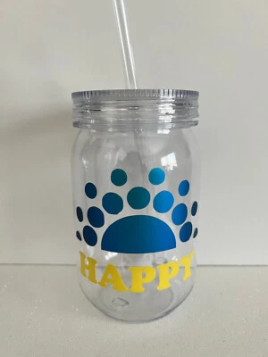 Happy Mason Jar 24oz Acrylic Custom Tumbler Cup - Image 1 of 2