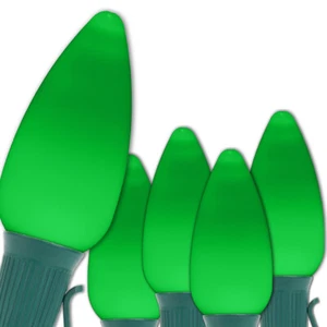 C9 OptiCore LED Christmas Lights Outdoor Shatterproof Bulbs, Green Wire, 25ft - Picture 1 of 129