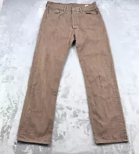 Levi’s 501 Jeans Herren 34x34 Braun Button Fly Straight Fit White Oak Denim - Bild 1 von 14