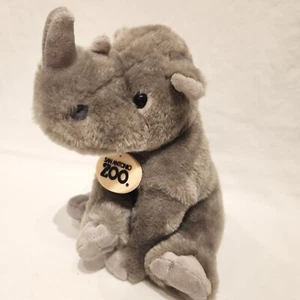 San Antonio Zoo Rhinosaurus Plush Gray 2018 Clean Safari Animals Stuffed Animal - Picture 1 of 14