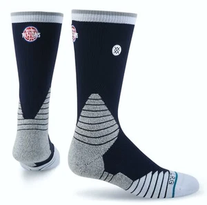 STANCE NBA Detroit Pistons 559 Blue Logo Crew Basketball Socks Men S Youth 3-5.5 - Picture 1 of 4