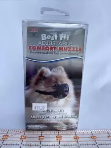 Coastal Best Fit Mesh XSM Dog Muzzle Adjustable & Breathable Black 3” - 3 1/2” - Picture 1 of 9