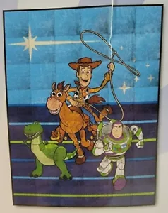 Disney Toy Story 4 Coperta Pesata Morbida 4,5 libbre Woody Buzz Lightyear Rex - Foto 1 di 3