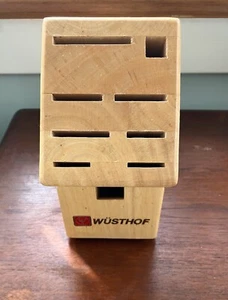 Wusthof Knife Block 9 Slot Beechwood Excellent Condition! - Picture 1 of 7