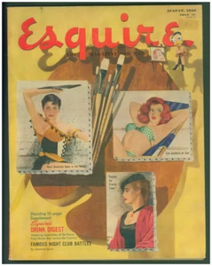 1950 August Esquire Magazine with Al Moore Centerfold Sun Goddess Bikini Cover - Picture 1 of 1