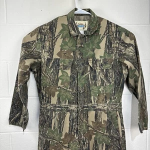 Vintage Deer River Outdoor Apparel Camo Hunting Coveralls Size M-R Made in USA - Picture 1 of 24