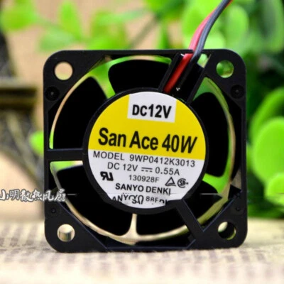 SANYO 9WP0412K3013 4cm 4028 DC12V 0.55A Chassis Cooling Industrial Fan Micro - Image 1 of 4