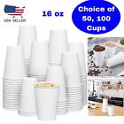 16 oz Paper Cups Disposable Coffee Cups Party Cups For Hot  Cold Drinks BPA FREE