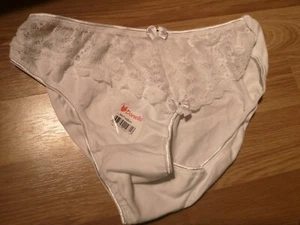 Sexy Ladies Women White Transparent Lace Brief Underwear Size M L Valentine Day - Picture 1 of 3