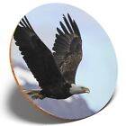 1 x Bald Eagle Bird America USA - Round Coaster Kitchen Student Kids Gift #14245