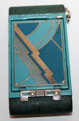 Cámara plegable Kodak Petite años 30 azul claro decorativa n.º Película 127 Foto 1 de 4