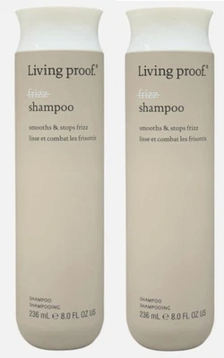 2 champú Living Proof sin frizz 8 OZ suaviza y detiene el frizz nuevo lote de 2 Foto 1 de 2